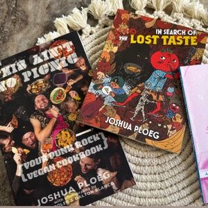 New-Set of Vegan Cookbooks-This Aint No Picnic, A Raw Vegan,Search Of Lost Taste